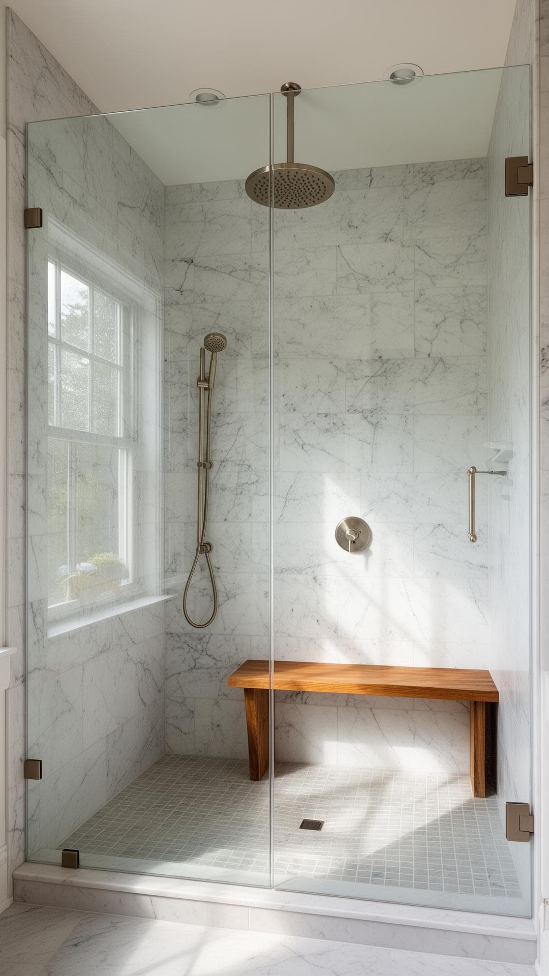 Modern primary bathroom with freestanding tub and frameless shower in Winter Garden, FL